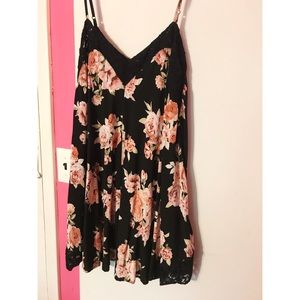 Black dress with flowers